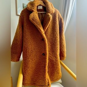 Teddy Sherpa Coat Target brand, a new day. Worn once, super warm & cozy.